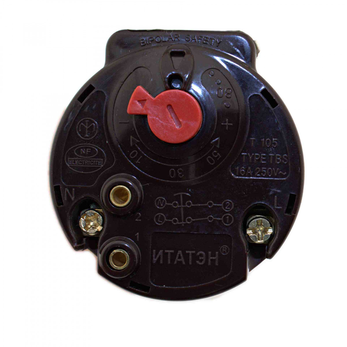 Термостат стержневой TBS 16A, ИТА, 70°С/термозащита на 83°С, 275мм, 250V