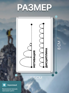 Магнит на холодильник, Мотивация дисциплина, 007340